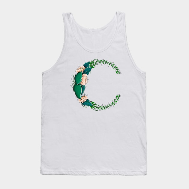 Illustrated letter - C Tank Top by iChry